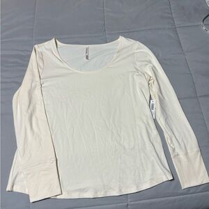 Soma Women's Cream Long Sleeve Top